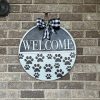 Welcome door hanger - hope you like dogs