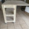 27D1572A-014B-4591-A959-64468FD4C36B Mobile Kitchen Island, with drop leaf