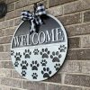 Welcome door hanger - hope you like dogs