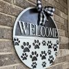 Welcome door hanger - hope you like dogs