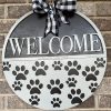 Welcome door hanger - hope you like dogs