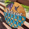 Door hanger - Hummingbird Welcome