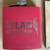 6 oz. Powder Coated Laserable Stainless Steel Flask