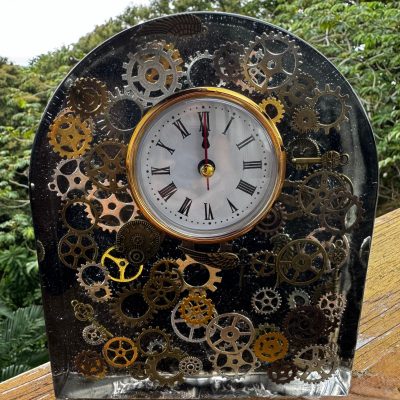 Resin Clocks - 2 styles heart shape and arched